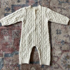 Zara Cream Cable Knit Kids Bodysuit